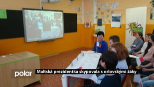 Maltská prezidentka skypovala s orlovskými žáky
