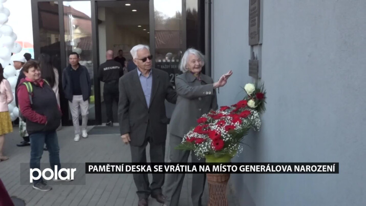 Plaque back to General’s birthplace |  Nový Jičin |  News