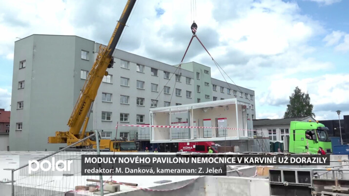 Karvinská hornická nemocnice staví modulárním systémem další pavilon