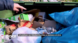 Studéňáci ve třídění polevili, odpadu je v popelnicích více
