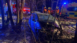 Žena v osobním autě sjela ze silnice a nabourala do stromů, z vozu ji museli vyprostit hasiči