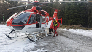 Vrtulník vyzvedával zraněného turistu v údolí Bílé Opavy