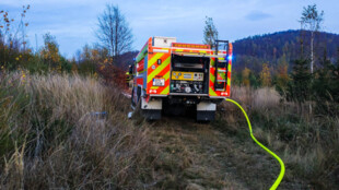 Hasiči likvidovali požár lesa v Nových Heřminovech, vyhlášen byl druhý stupeň poplachu