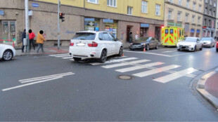 Policie hledá svědky lednové nehody v centru Ostravy, jedno z aut jelo na červenou