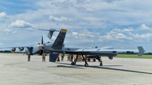 Na ostravském letišti přistál bezpilotní letoun MQ-9 Reaper, piloti seděli v USA