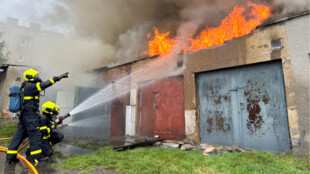 Požár garáží v Ostravě způsobil škodu za milion korun