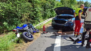 Vrtulník ostravských záchranářů zasahoval u nehody motorkáře na Olomoucku