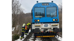 Vlak srazil nedaleko Bruntálu splašeného koně a vykolejil