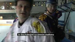 Inline hokejisti na zimním stadionu v Novém Jičíně