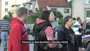 Večerní in-line bruslení v Novém Jičíně