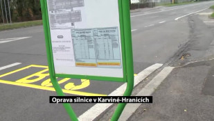 Oprava silnice v Karviné-Hranicích