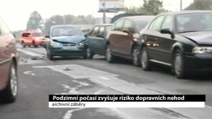 Podzimní počasí zvyšuje riziko dopravních nehod