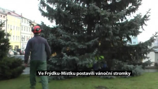 Ve Frýdku-Místku postavili vánoční stromy