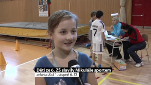 Děti z 6. ZŠ ve Frýdku-Místku slavily Mikuláše sportem