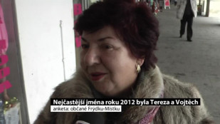 Nejčastější jména roku 2012 byly Tereza a Vojtěch