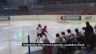 Hokejistky SK Karviná bojovaly s pražskou Slavií