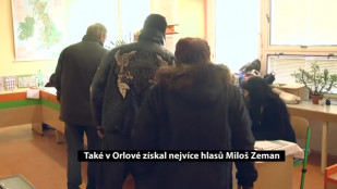 Také v Orlové získal nejvíce hlasů Miloš Zeman