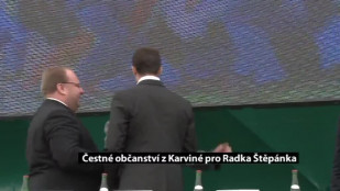 Radek Štěpánek převzal v Karviné čestné občanství