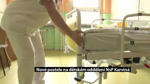 Nové postele na dětském oddělení NsP Karviná