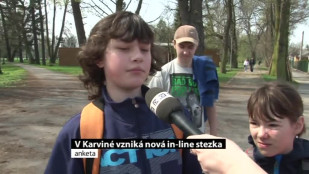 V karvinském parku B.Němcové vzniká nová in-line stezka