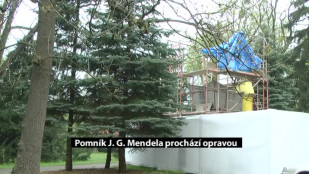 Pomník J. G. Mendela v Novém Jičíně prochází opravou