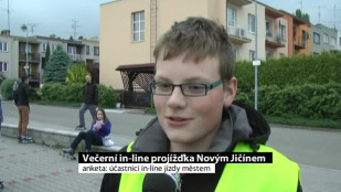 Večerní in-line projížďka Novým Jičínem