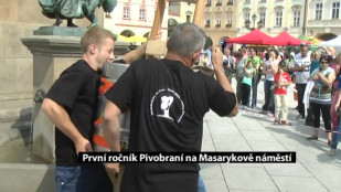 První ročník Pivobraní na Masarykově náměstí v Novém Jičíně