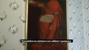 Pozvánka na výstavu Lev oděný v purpuru