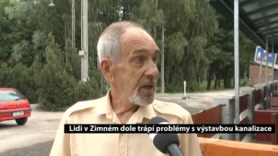 Lidi v Zimném dole trápí problémy s výstavbou kanalizace