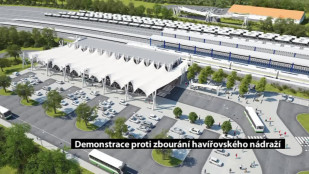 Protestní akce proti zbourání havířovského nádraží