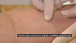 Havířovská nemocnice získala certifikát za používání kanyl