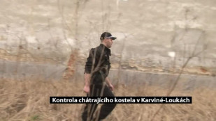 Kontrola chátrajícího kostela v Karviné-Loukách