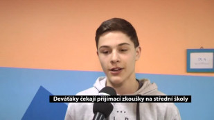 Deváťáky čekají přijímací zkoušky na střední školy