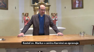 Kostel svatého Marka v centru Karviné se opravuje