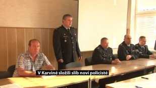 V Karviné složili slib noví policisté