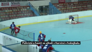 Policisté a hasiči se v Karviné utkali v hokejbalu