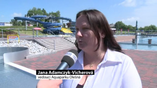 Letní teploty lákají do aquaparku Olešná