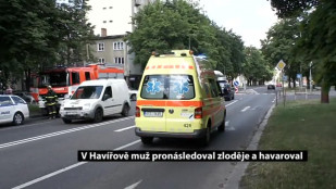 V Havířově muž pronásledoval zloděje a havaroval