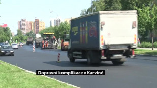 Dopravní komplikace a zácpy v Karviné