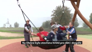 Na Olešné bylo otevřeno hřiště pro děti i dospělé