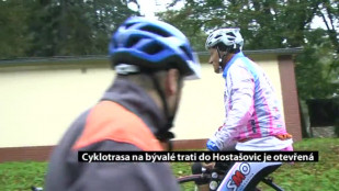 Cyklotrasa na bývalé trati do Hostašovic je otevřená