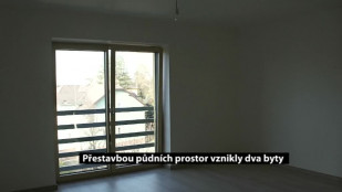 Přestavbou půdních prostor vznikly dva byty