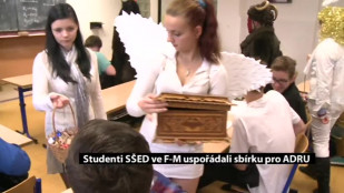 Studenti SŠED ve F-M uspořádali sbírku pro ADRU