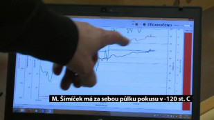 M. Šimíček má za sebou půlku pokusu, v -120 st. Celsia je přes 4h