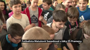 Fotbalista Matušovič besedoval s žáky karvinské ZŠ Prameny