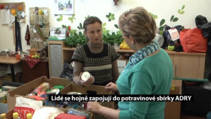 Lidé se hojně zapojují do potravinové sbírky ADRY