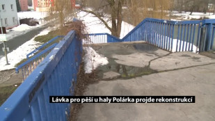 Lávka pro pěší u haly Polárka projde rekonstrukcí