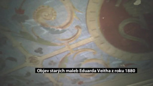 Objev starých maleb Eduarda Veitha z roku 1880