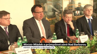 Ministr průmyslu a obchodu J.Mládek o průmyslové zóně Nad Barborou