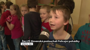 Žáci prvního stupně ZŠ Slovenská poslouchali Policejní pohádky